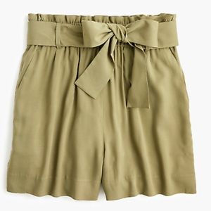 J. Crew Paperbag Shorts, Frosty Olive, size XS